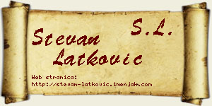 Stevan Latković vizit kartica